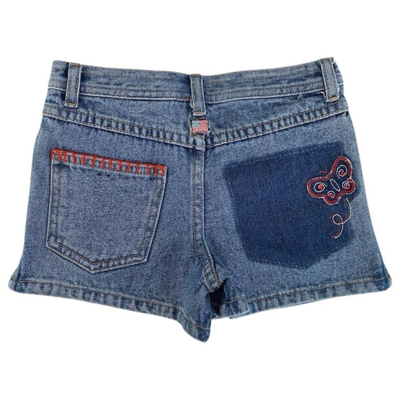 U.S. Polo Assn. Girl's Vintage y2k Butterfly American Flag Denim Shorts Size 6 - Picture 2 of 14